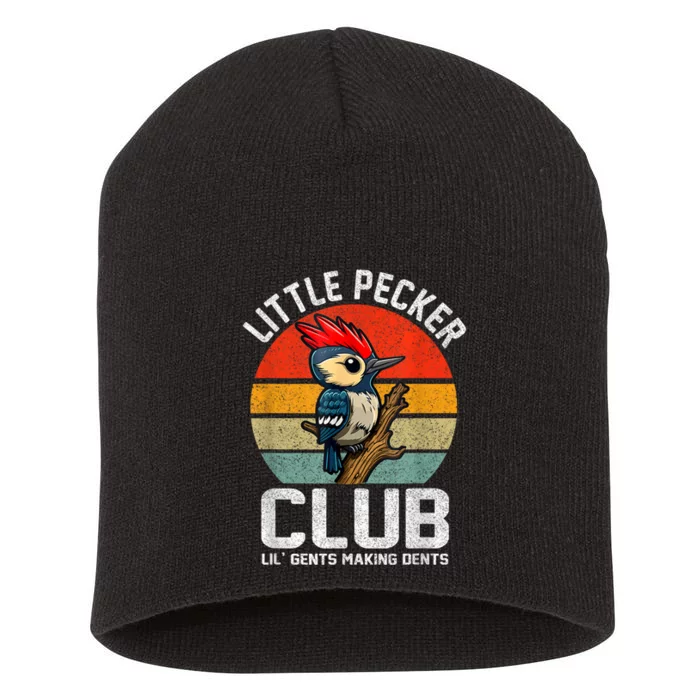 Little Pecker Club Lil Gents Making Dents Funny Short Acrylic Beanie