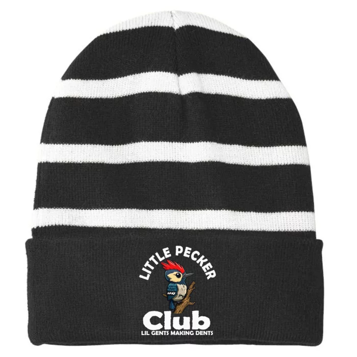 Little Pecker Club Lil Gents Making Dents Striped Beanie with Solid Band