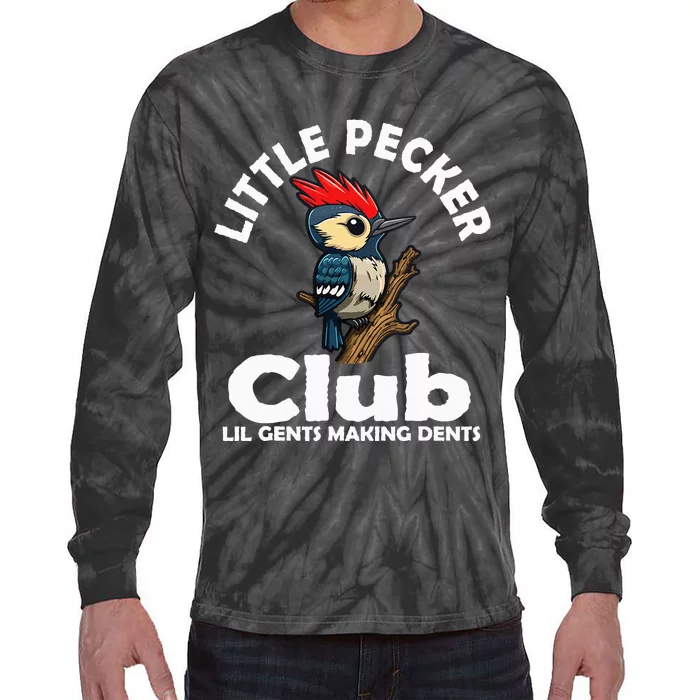 Little Pecker Club Lil Gents Making Dents Tie-Dye Long Sleeve Shirt