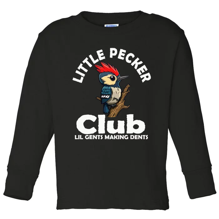 Little Pecker Club Lil Gents Making Dents Toddler Long Sleeve Shirt