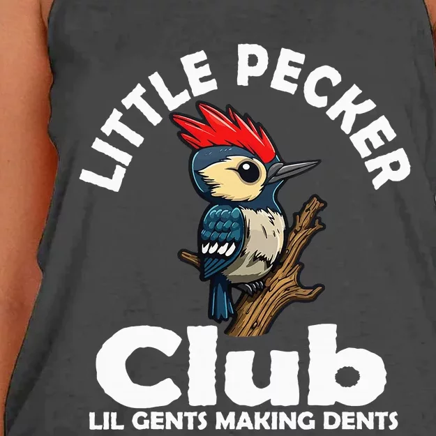 Little Pecker Club Lil Gents Making Dents Women's Knotted Racerback Tank