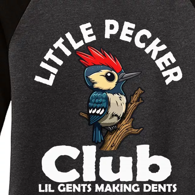 Little Pecker Club Lil Gents Making Dents Women's Tri-Blend 3/4-Sleeve Raglan Shirt