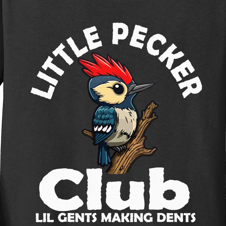 Little Pecker Club Lil Gents Making Dents Kids Long Sleeve Shirt