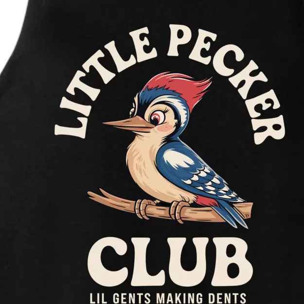 Little Pecker Club Funny Adult Humor Ladies Tri-Blend Wicking Tank