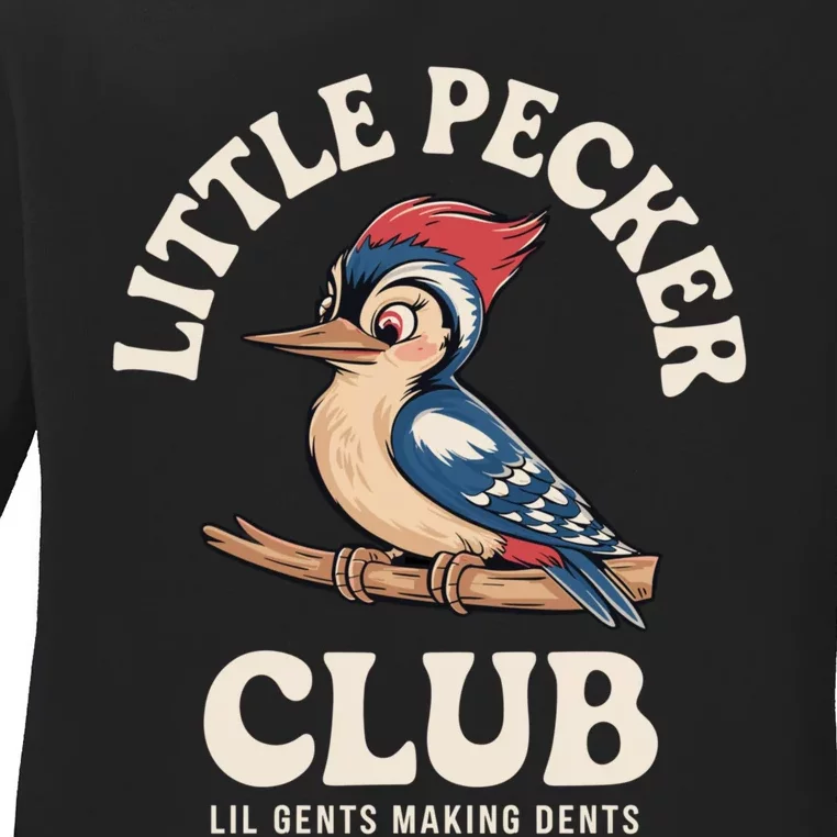 Little Pecker Club Funny Adult Humor Ladies Long Sleeve Shirt