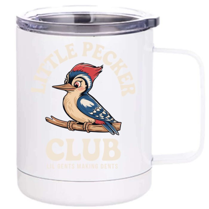 Little Pecker Club Funny Adult Humor Front & Back 12oz Stainless Steel Tumbler Cup