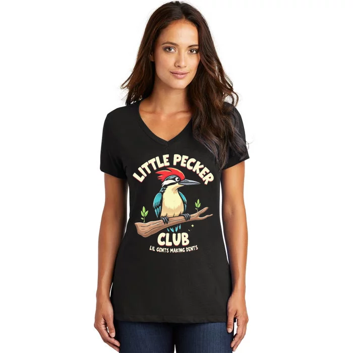 Little Pecker Club Lil Gents Making Dents Women's V-Neck T-Shirt