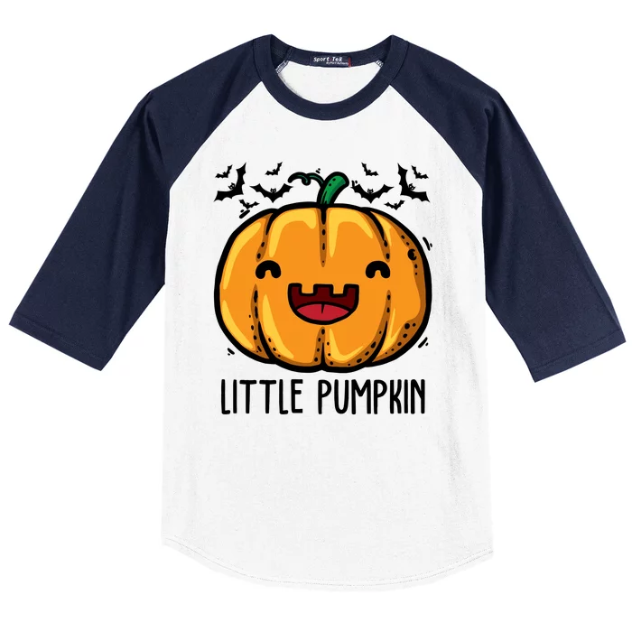 Little Pumpkin Cute Halloween Baseball Sleeve Shirt