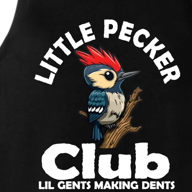 Little Pecker Club Lil Gents Making Dents Funny Woodpecker Ladies Tri-Blend Wicking Tank