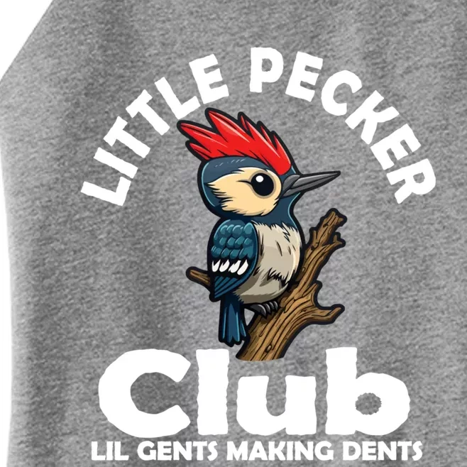 Little Pecker Club Lil Gents Making Dents Funny Woodpecker Women’s Perfect Tri Rocker Tank