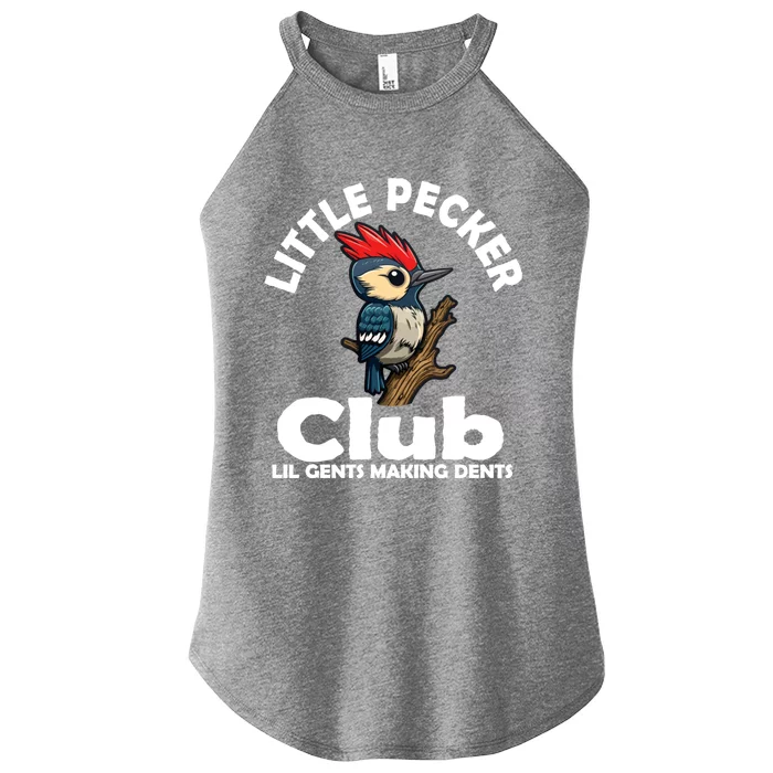 Little Pecker Club Lil Gents Making Dents Funny Woodpecker Women’s Perfect Tri Rocker Tank