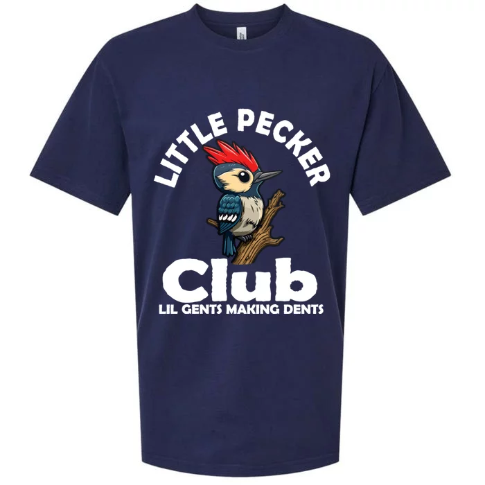 Little Pecker Club Lil Gents Making Dents Funny Woodpecker Sueded Cloud Jersey T-Shirt