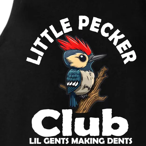 Little Pecker Club Lil Gents Making Dents Funny Woodpecker Ladies Tri-Blend Wicking Tank