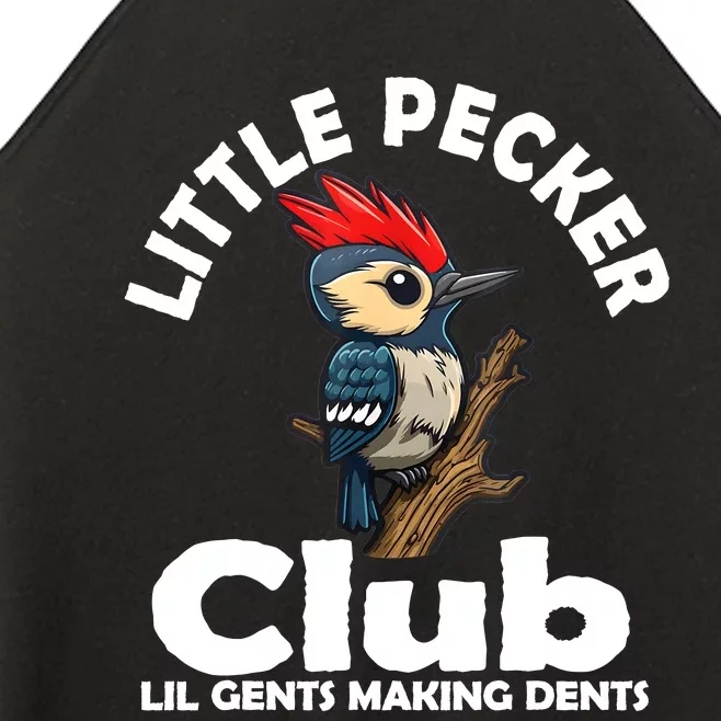 Little Pecker Club Lil Gents Making Dents Funny Woodpecker Women’s Perfect Tri Rocker Tank