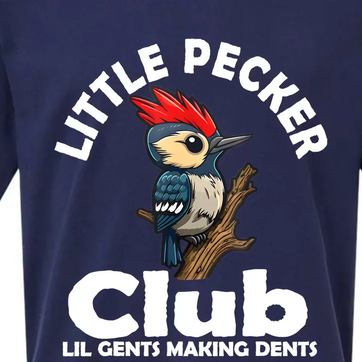 Little Pecker Club Lil Gents Making Dents Funny Woodpecker Sueded Cloud Jersey T-Shirt