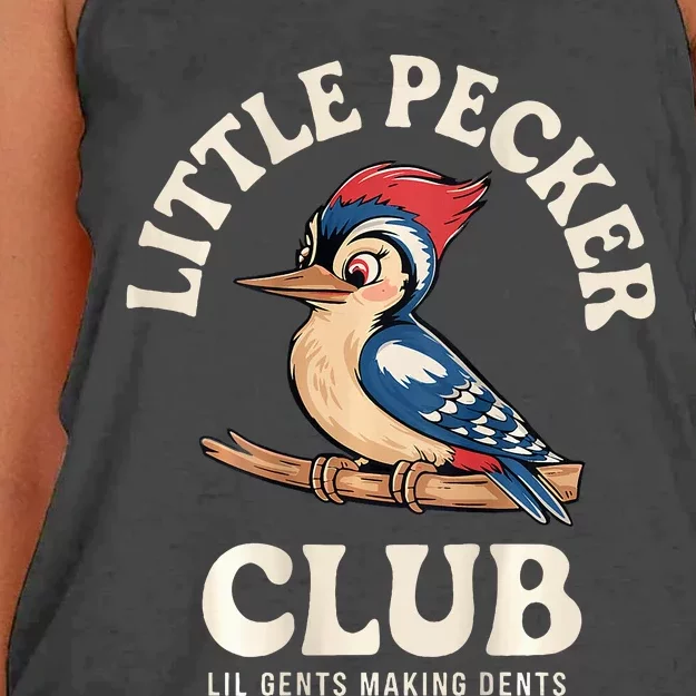 Little Pecker Club Front And Back Women's Knotted Racerback Tank