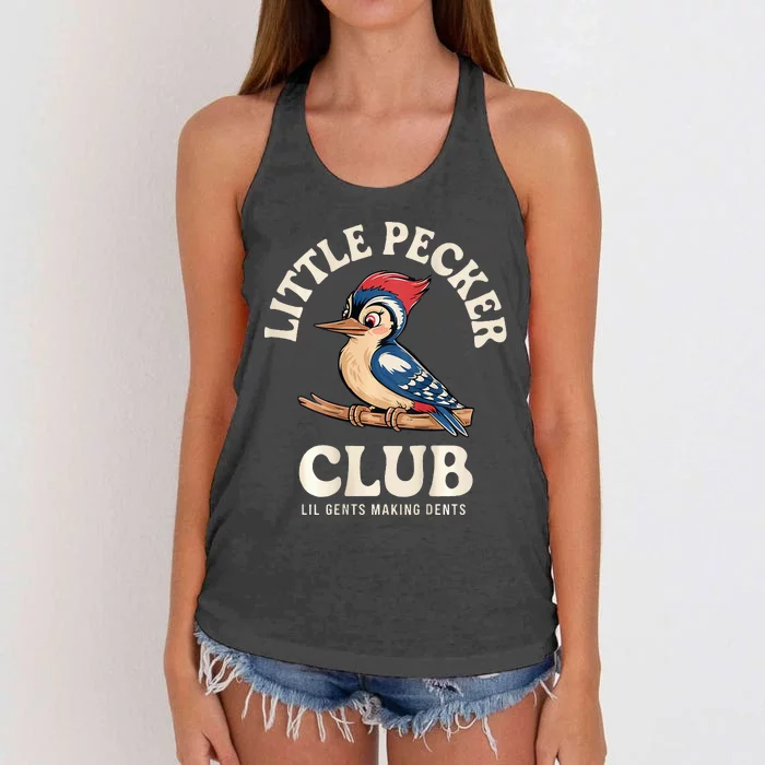 Little Pecker Club Front And Back Women's Knotted Racerback Tank