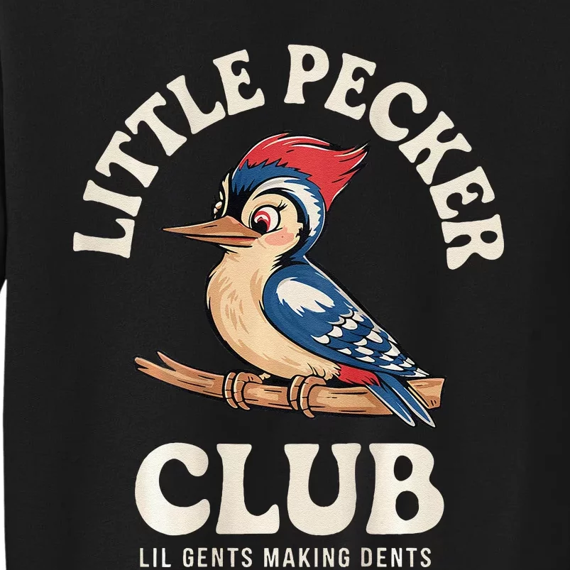 Little Pecker Club Front And Back Funny Woodpecker Sweatshirt