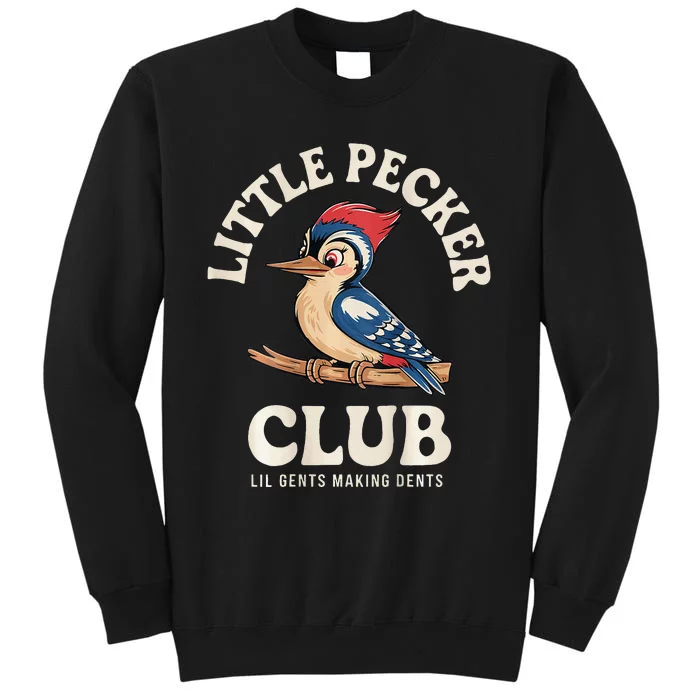 Little Pecker Club Front And Back Funny Woodpecker Sweatshirt