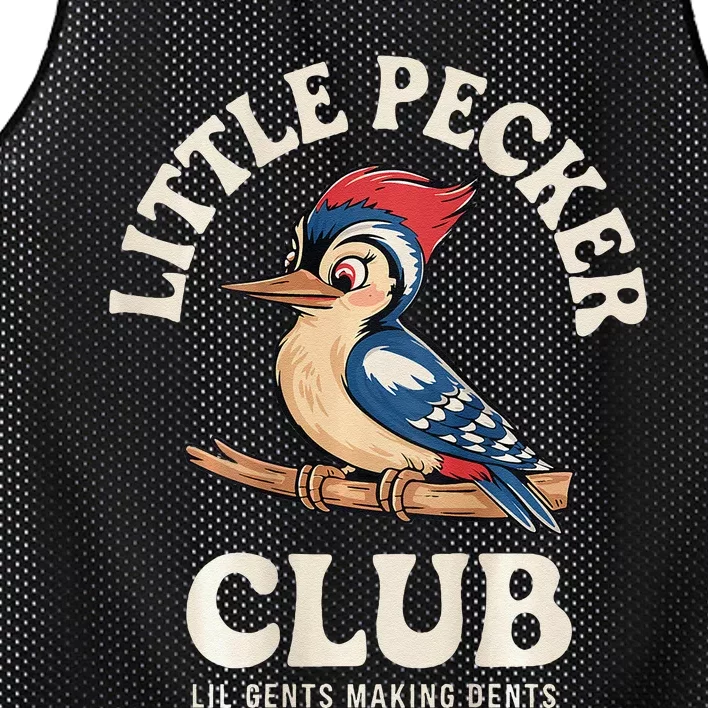 Little Pecker Club Front And Back Funny Woodpecker Mesh Reversible Basketball Jersey Tank