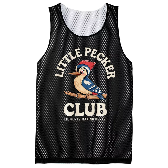 Little Pecker Club Front And Back Funny Woodpecker Mesh Reversible Basketball Jersey Tank