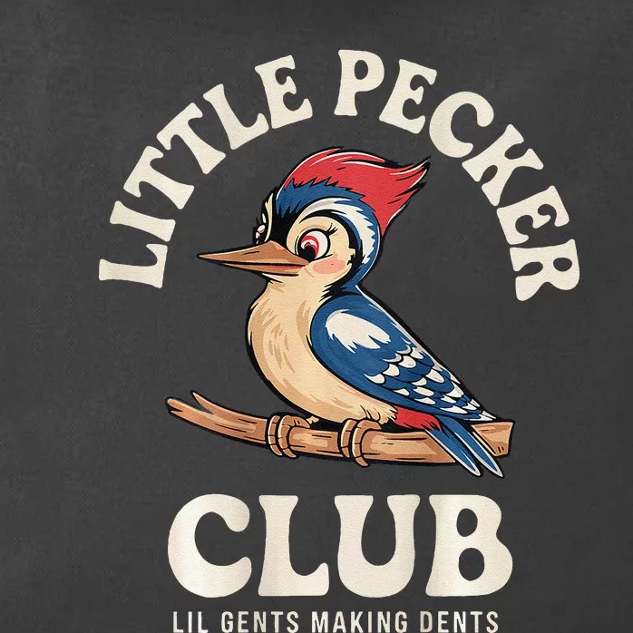 Little Pecker Club Front And Back Funny Woodpecker Zip Tote Bag