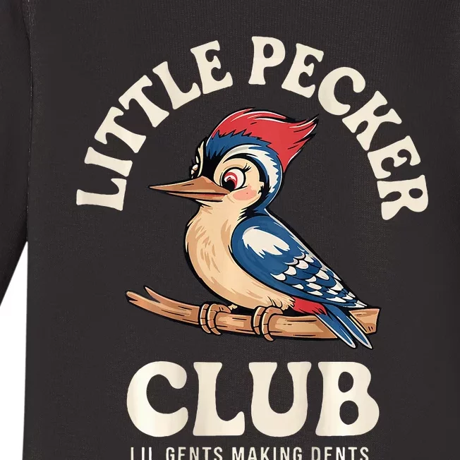 Little Pecker Club Front And Back Baby Long Sleeve Bodysuit