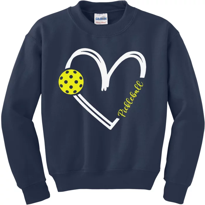 Love Pickleball Cute Pickleball Match I Love Pickleball Kids Sweatshirt