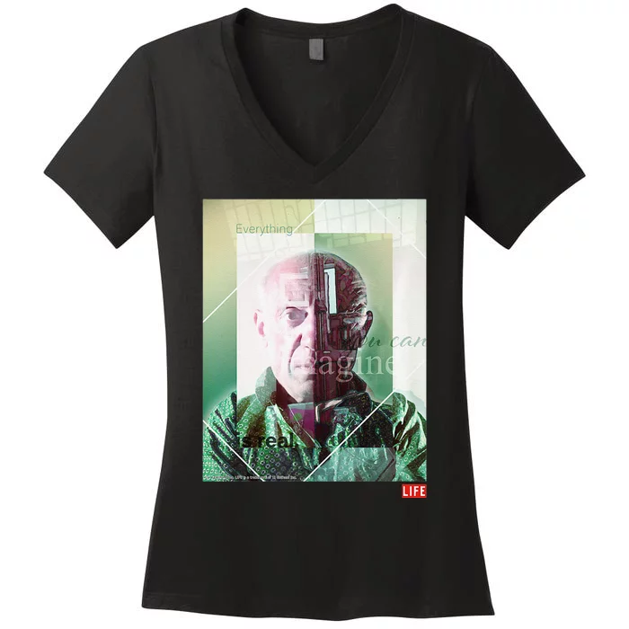 Life Picture Collection Pablo Picasso 01 Premium Women's V-Neck T-Shirt