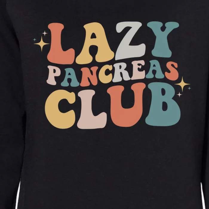 Lazy Pancreas Club Retro Diabetes Awareness Day Gift Womens California Wash Sweatshirt