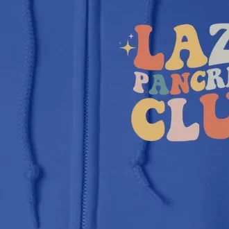 Lazy Pancreas Club Retro Diabetes Awareness Day Gift Full Zip Hoodie