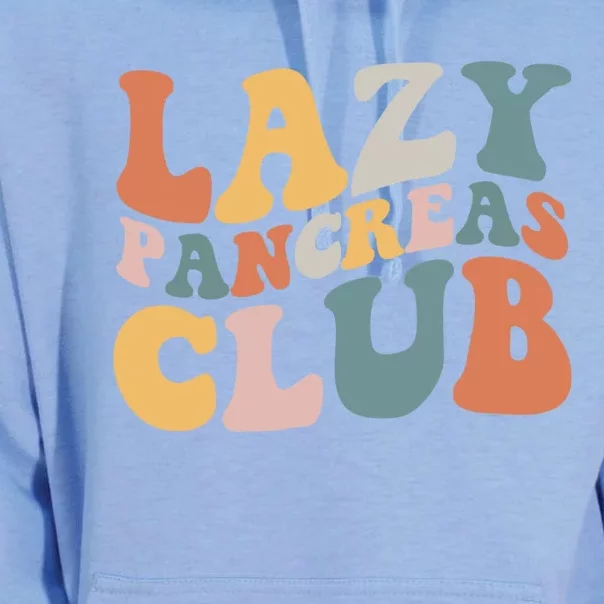 Lazy Pancreas Club Retro Groovy Diabetes Awareness Funny Gift Unisex Surf Hoodie