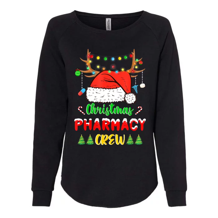 Lights Pharmacy Crew Reindeer Santa Funny Christmas Cool Gift Womens California Wash Sweatshirt