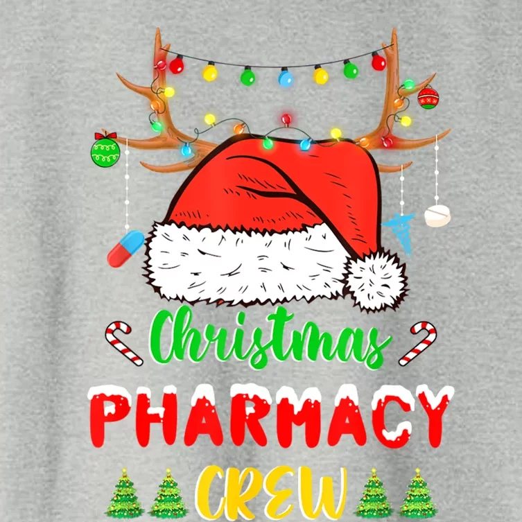 Lights Pharmacy Crew Reindeer Santa Funny Christmas Cool Gift Women's Crop Top Tee