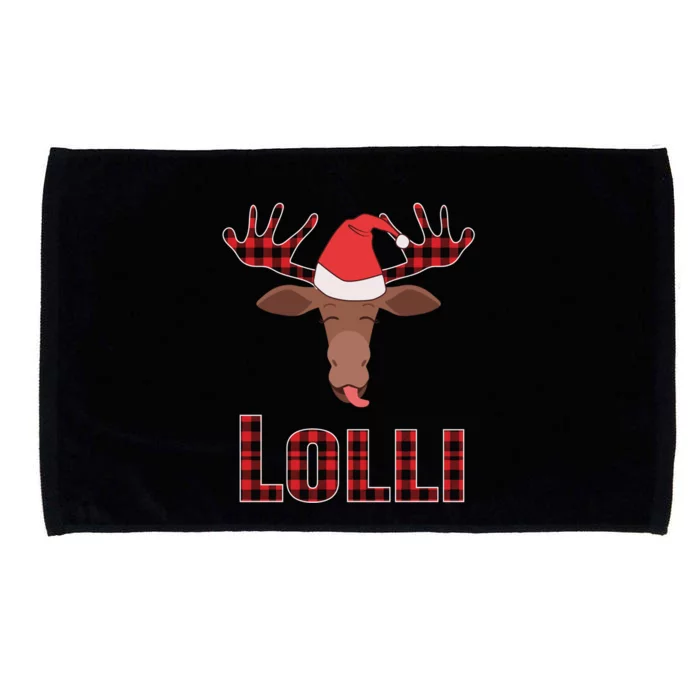 Lolli Pop Christmas Matching Family Group Moose Red Plaid Meaningful Gift Microfiber Hand Towel