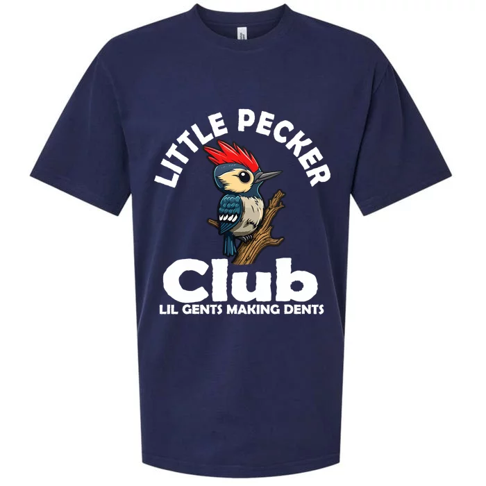 Little Pecker Club Lil Gents Making Dents Funny Woodpecker Sueded Cloud Jersey T-Shirt