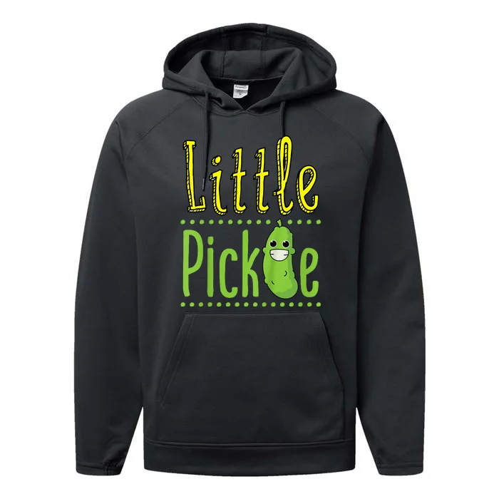 Little Pickle Cute Pickles Vegetable Veggie Girl Boy Performance Fleece Hoodie