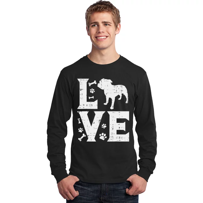 Love Pitbull Cute Pitties Bulldog Pet Dog Lover Owner Gift Long Sleeve Shirt