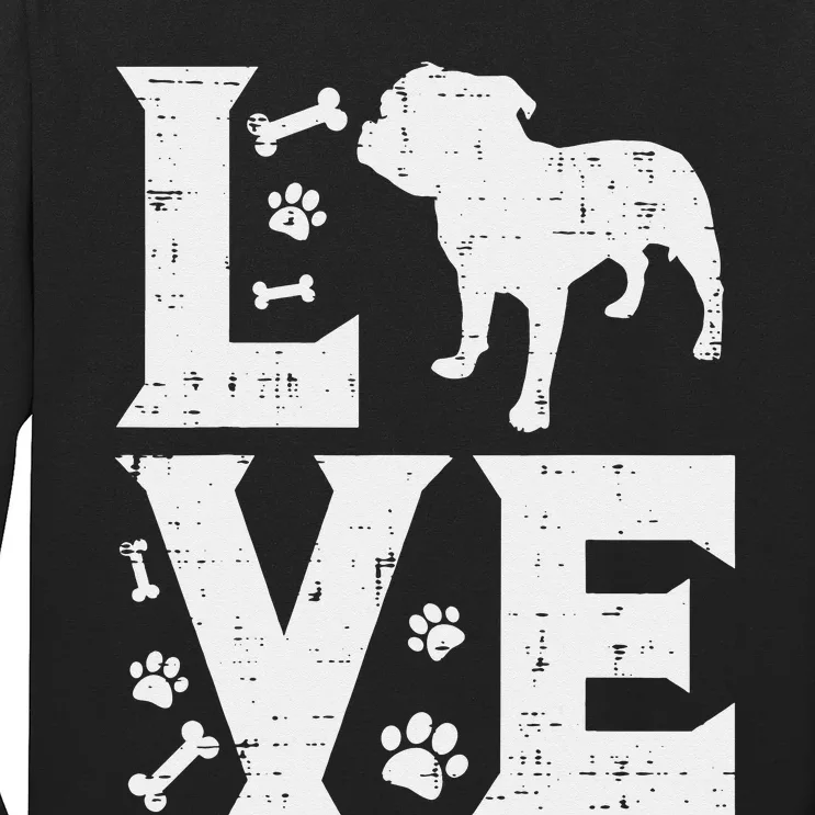 Love Pitbull Cute Pitties Bulldog Pet Dog Lover Owner Gift Long Sleeve Shirt