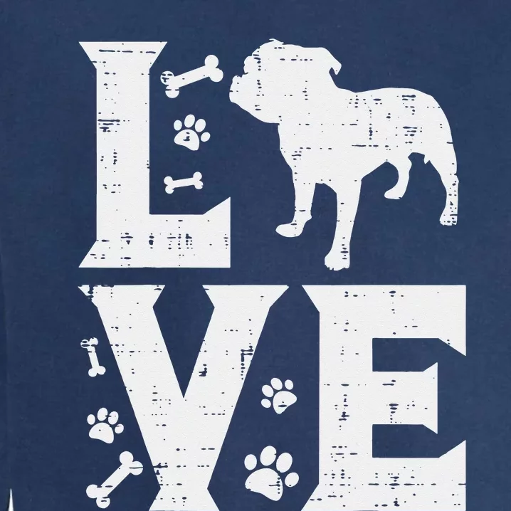 Love Pitbull Cute Pitties Bulldog Pet Dog Lover Owner Gift Garment-Dyed Sweatshirt