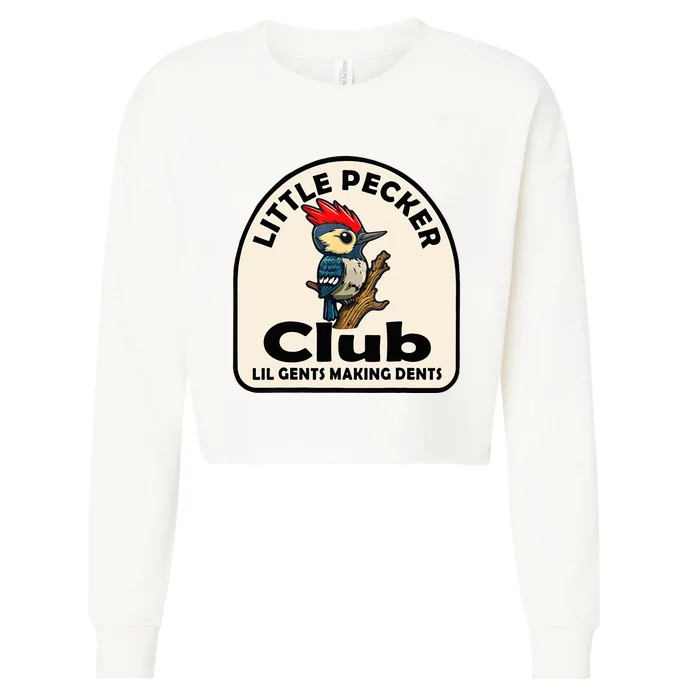 Little Pecker Club Lil Gents Making Dents Cropped Pullover Crew