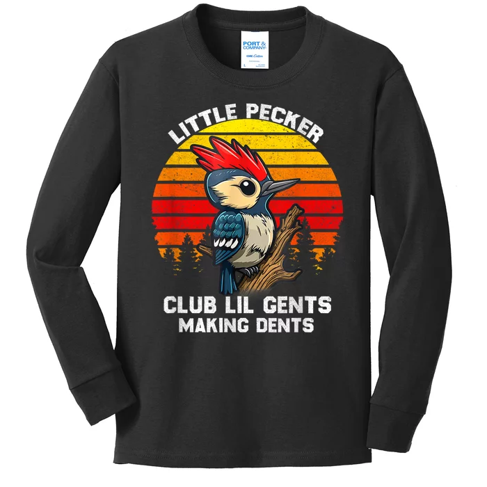 Little Pecker Club Lil Gents Making Dents Kids Long Sleeve Shirt