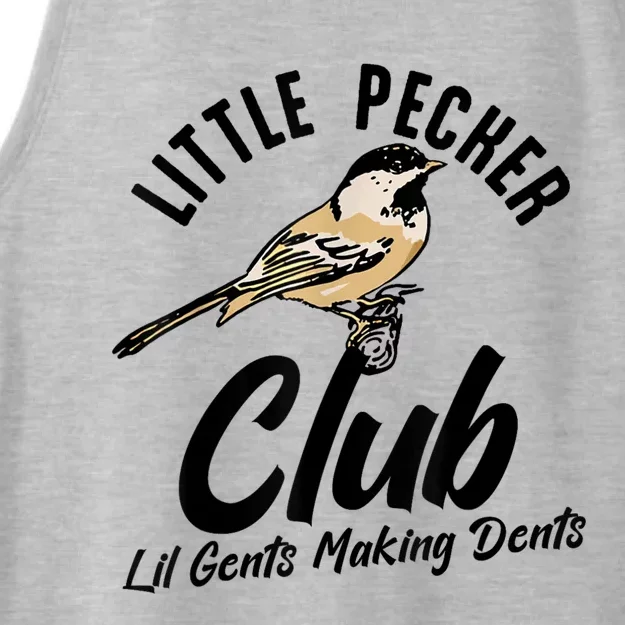 Little Pecker Club Lil Gents Making Dents Funny Ladies Tri-Blend Wicking Tank