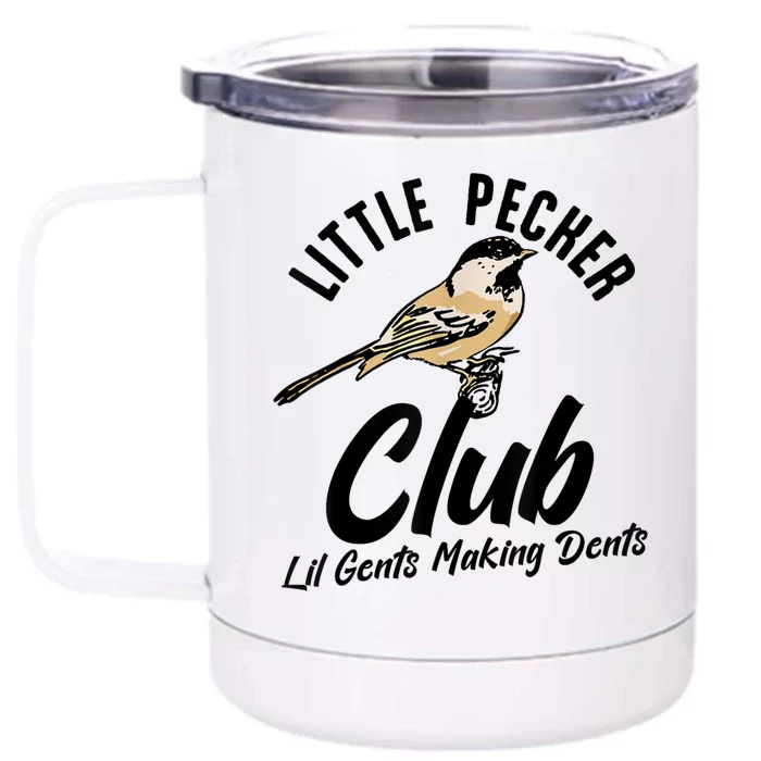 Little Pecker Club Lil Gents Making Dents Funny Front & Back 12oz Stainless Steel Tumbler Cup