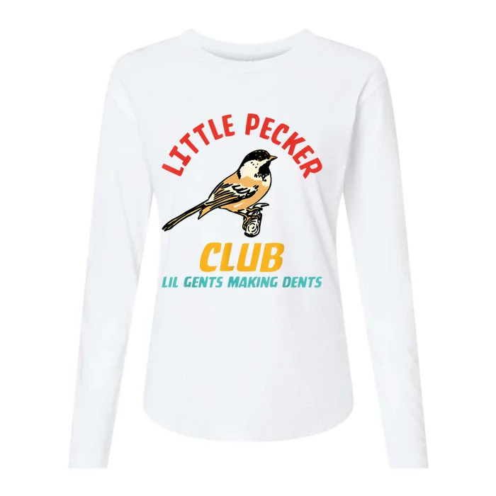 Little Pecker Club Lil Gents Making Dents Womens Cotton Relaxed Long Sleeve T-Shirt