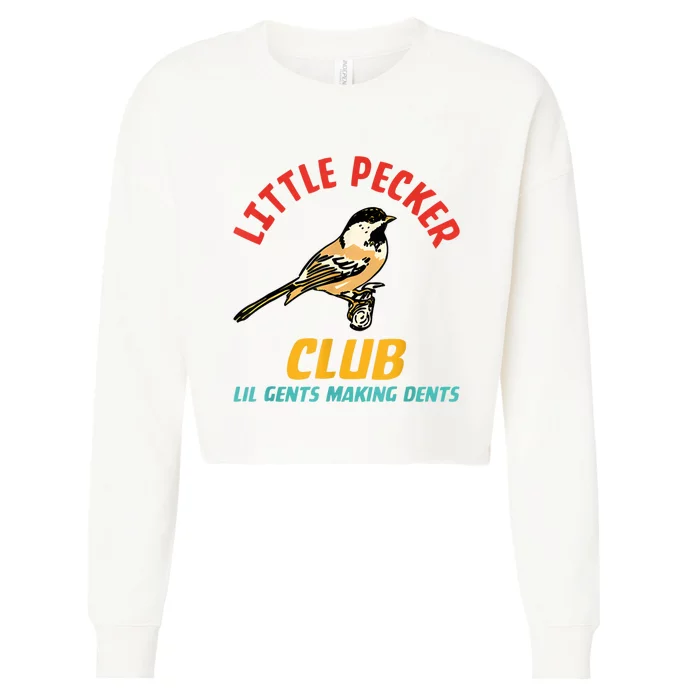 Little Pecker Club Lil Gents Making Dents Cropped Pullover Crew