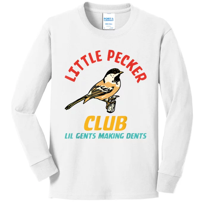 Little Pecker Club Lil Gents Making Dents Kids Long Sleeve Shirt