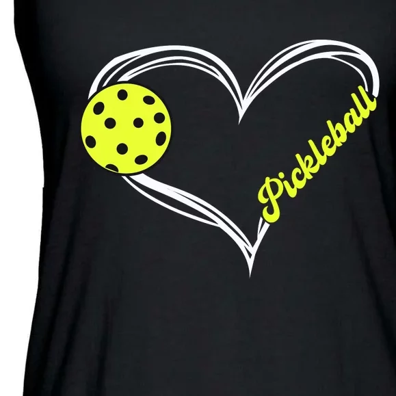 Love Pickleball Cute Pickleball Match, I Love Pickleball Ladies Essential Flowy Tank