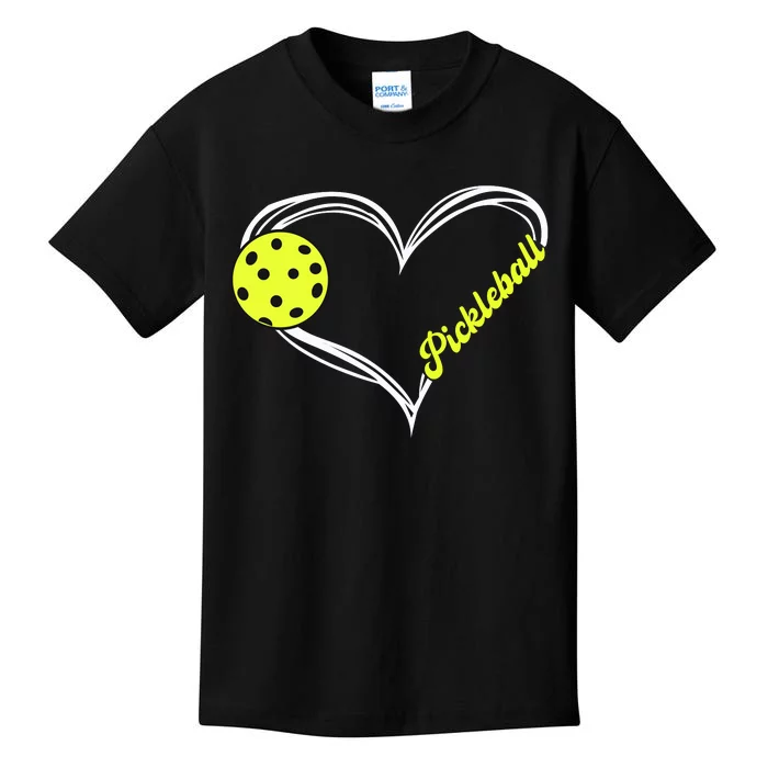 Love Pickleball Cute Pickleball Match, I Love Pickleball Kids T-Shirt