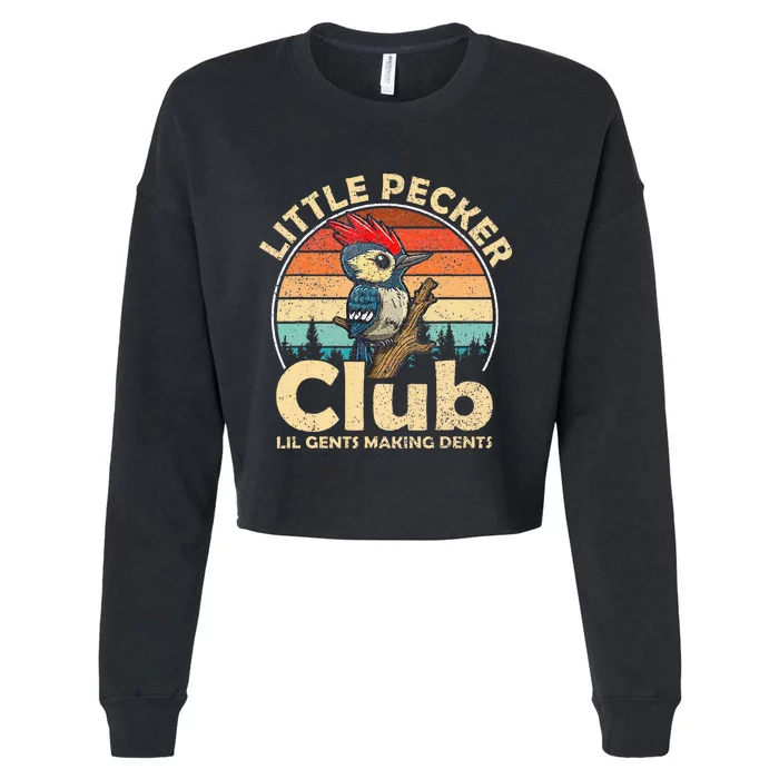 Little Pecker Club Lil Gents Making Dents Cropped Pullover Crew